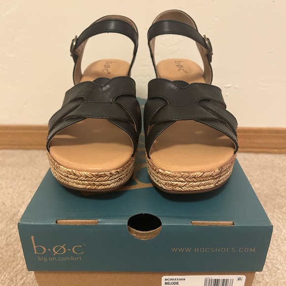 B.o.c Born Melodie Espadrille Sandals Black Size 8. Brand New! - Picture 2 of 6